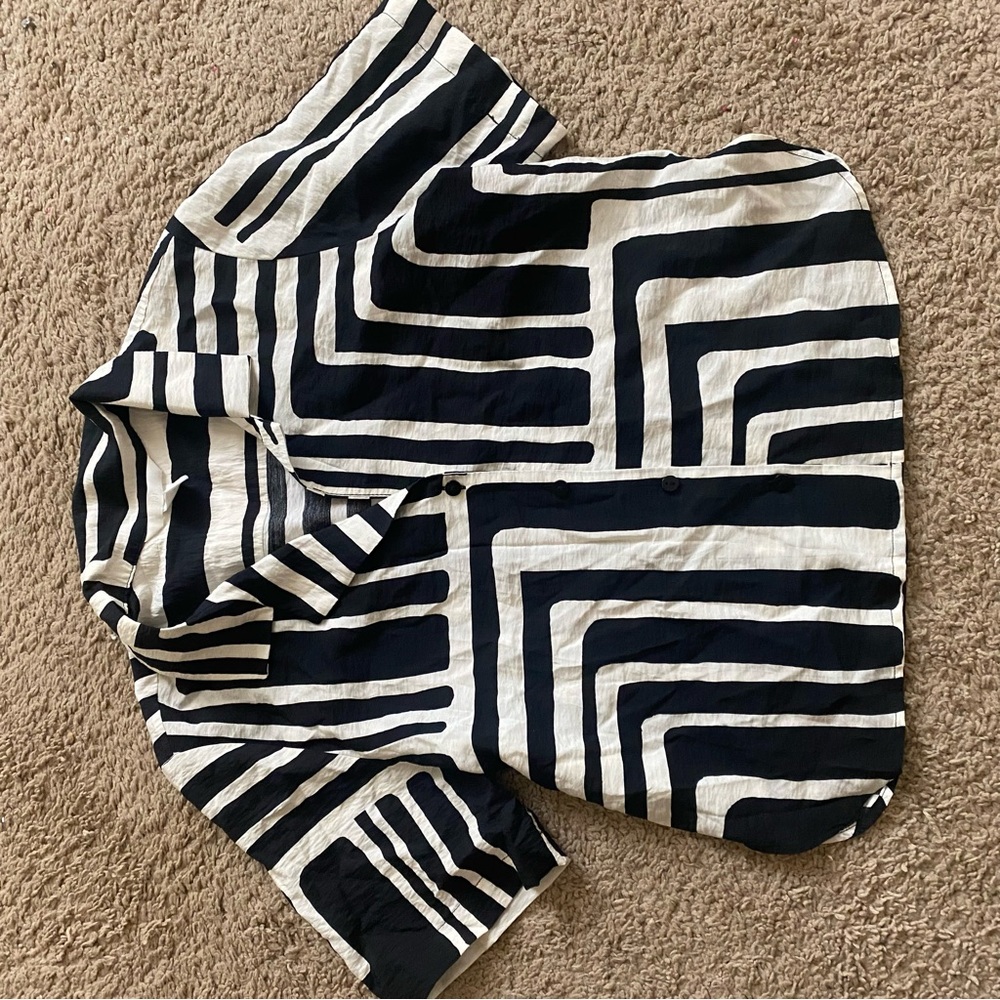 Black and White Geometric Shirt